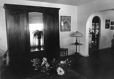 Inside home with arches
