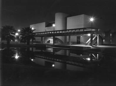 Reflecting pool at night
