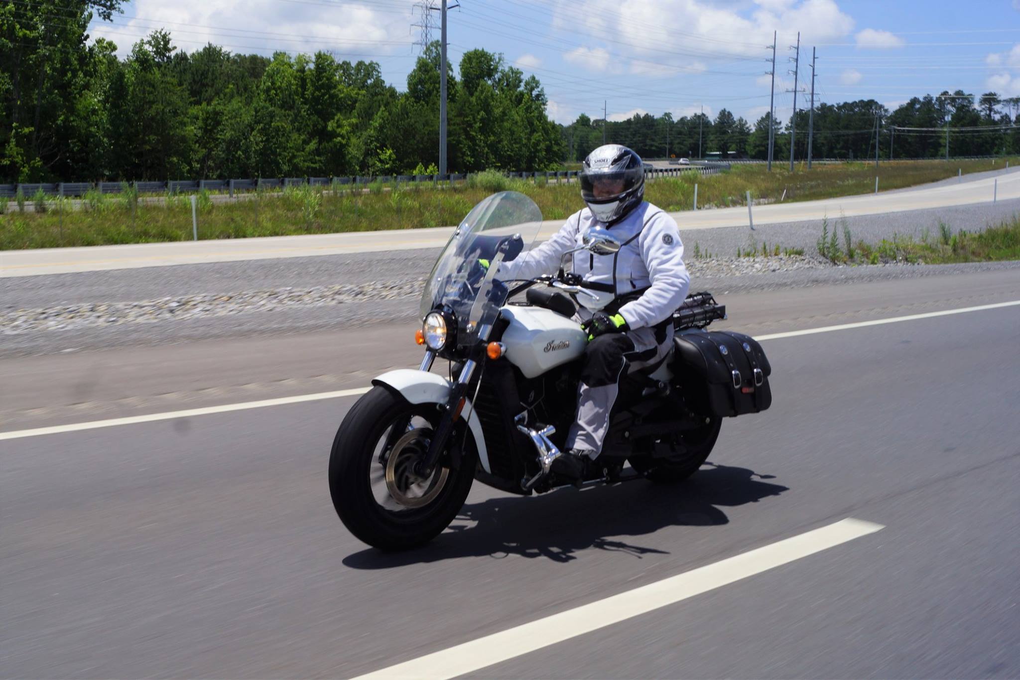Riding in White