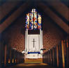 Church with Stained Glass Window